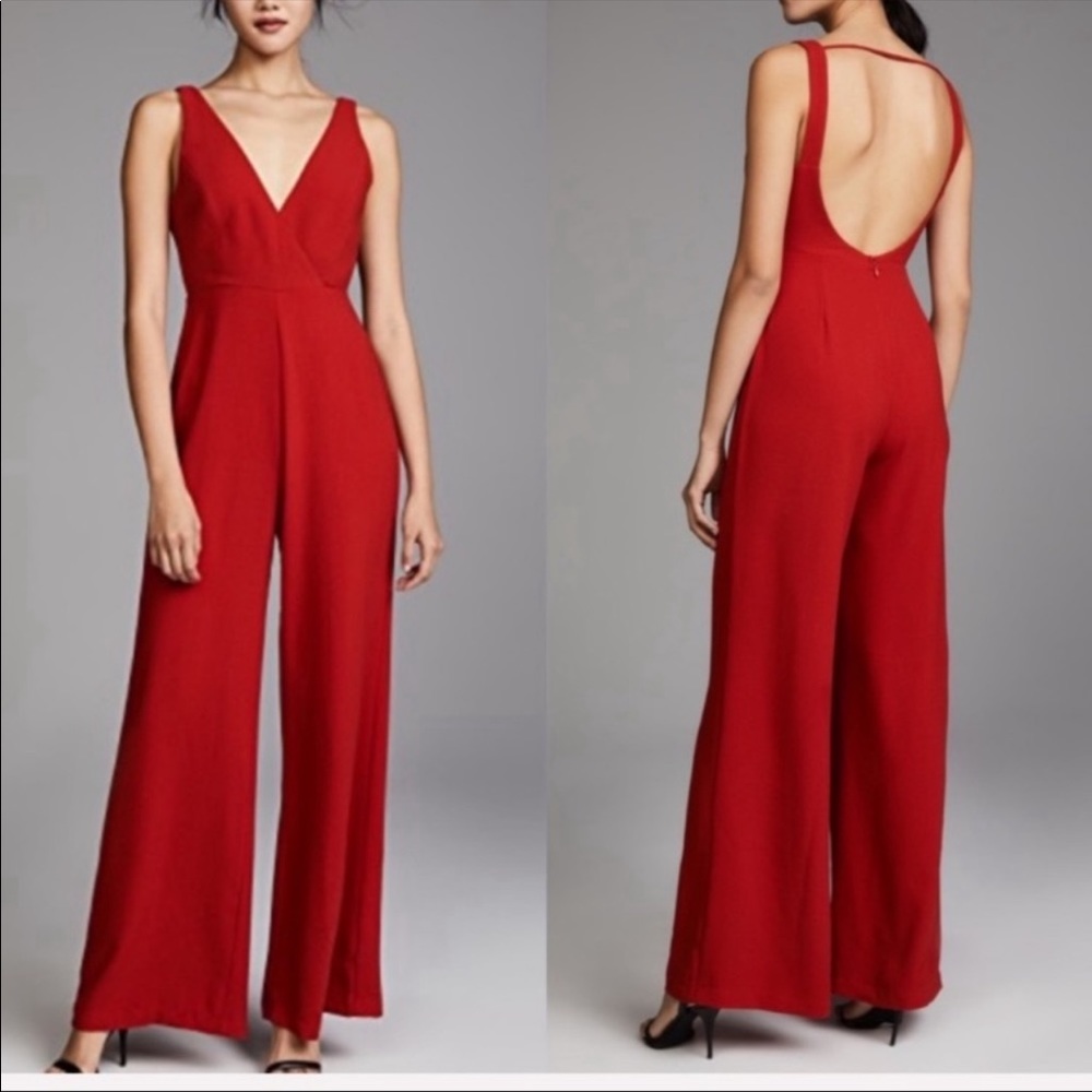 WAYF Red Jumpsuit